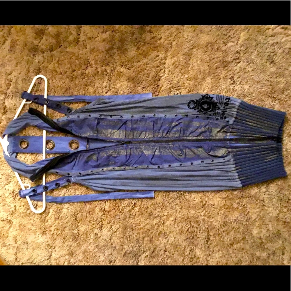 Salvage collared zip up